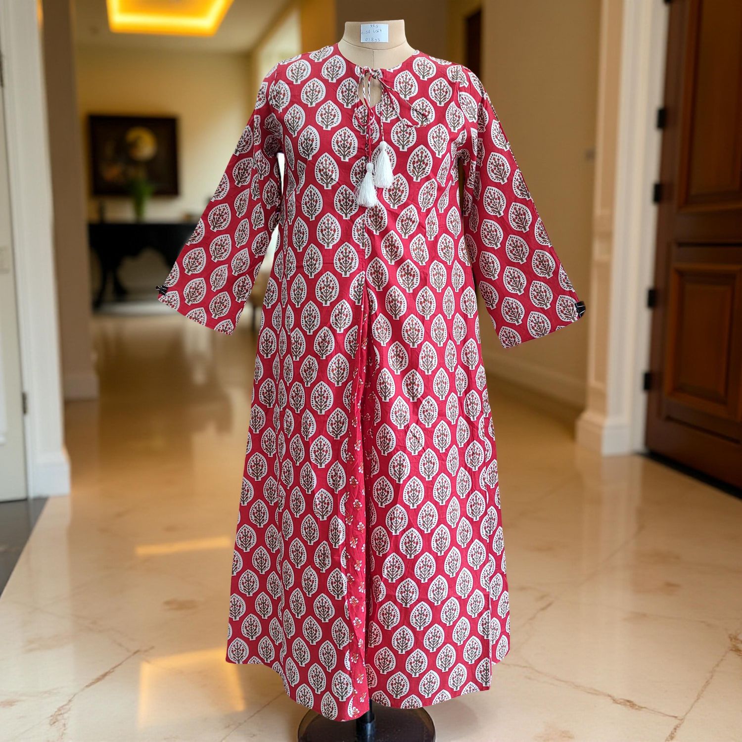 XS-S Nobila Printed Cotton Dress 54" Long Jalabiya