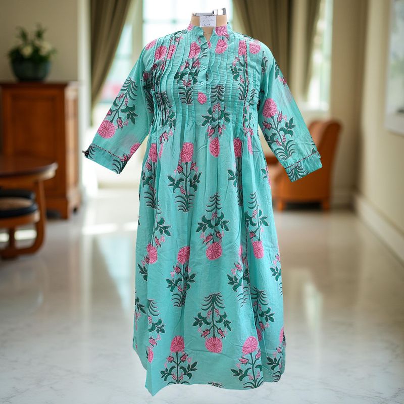 12-13  years Afra Cotton Dress 50" Long Jalabiya