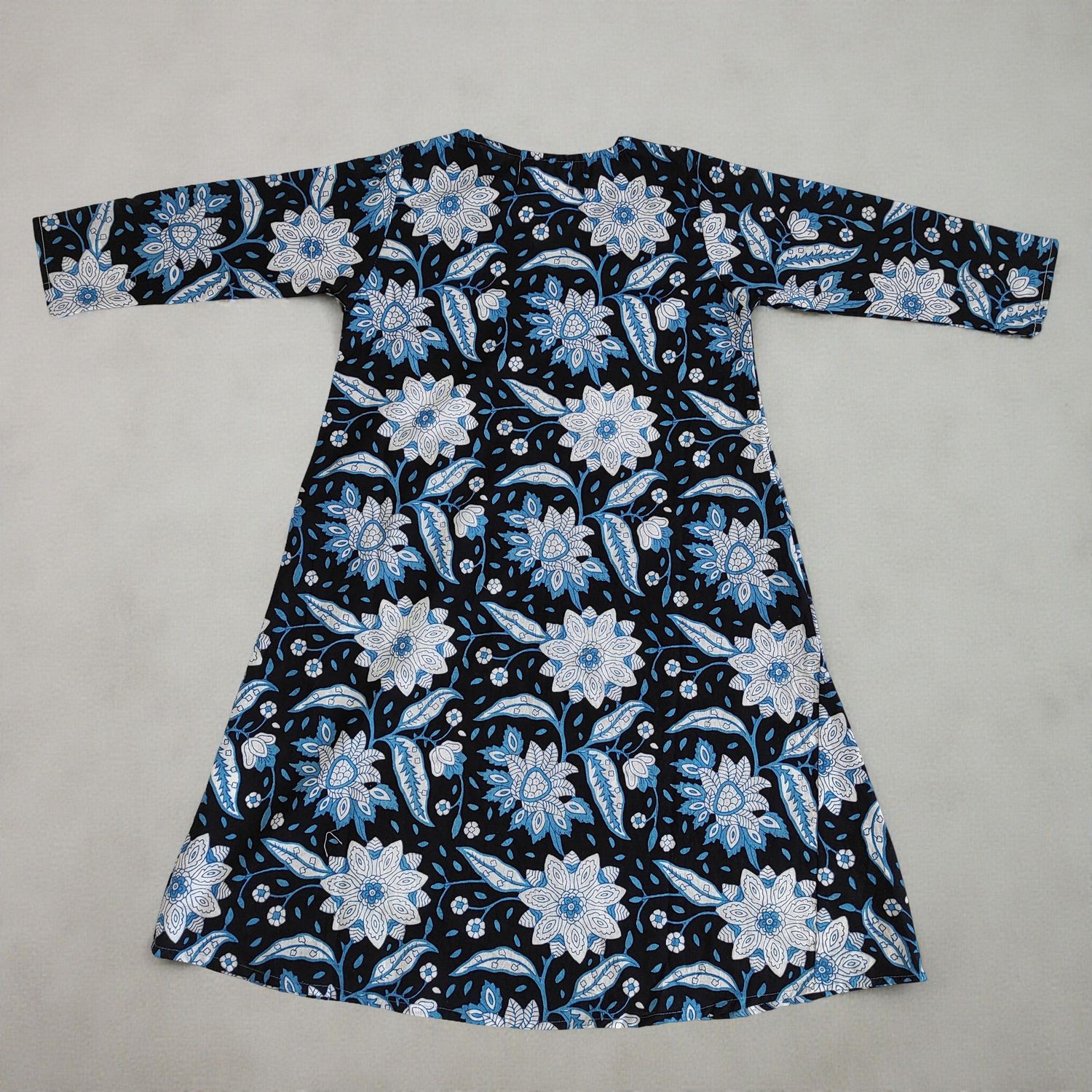 2-3  Year Teena Printed Cotton Dress 30'' Long Jalabiya