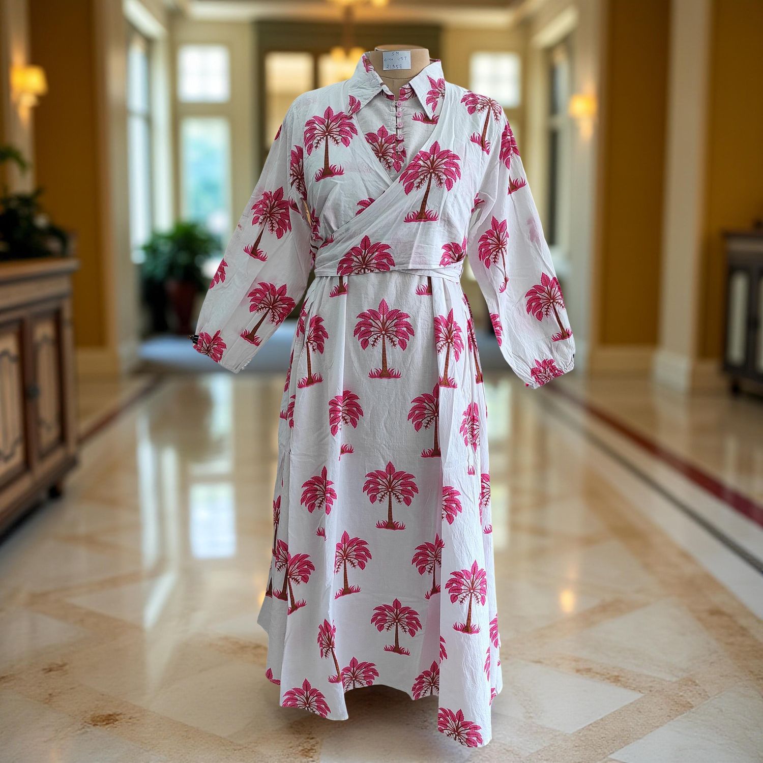 S/M Special Printed Cotton Dress 56" Long Jalabiya