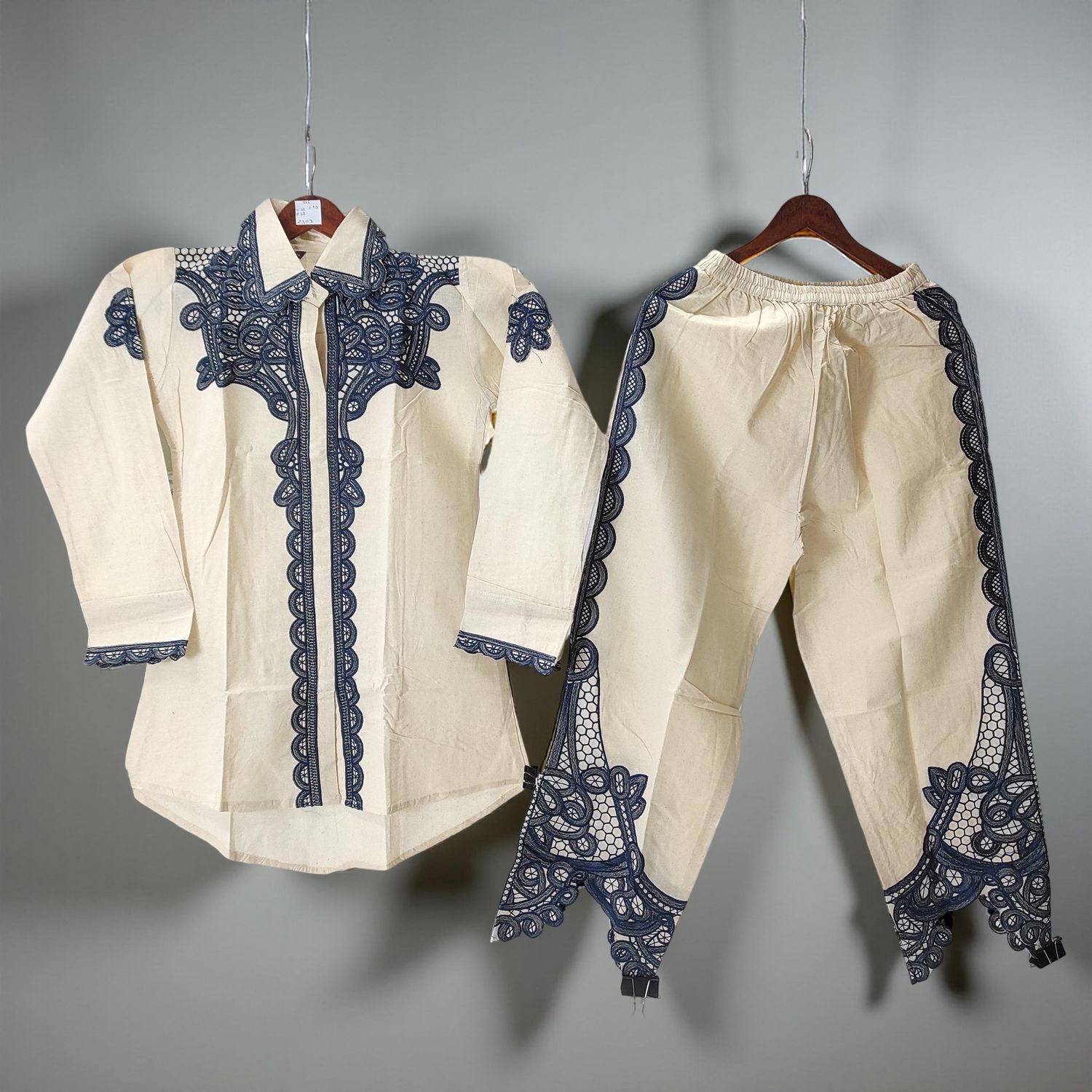 XS/S Collar Neck Cotton Printed Co-ord Set