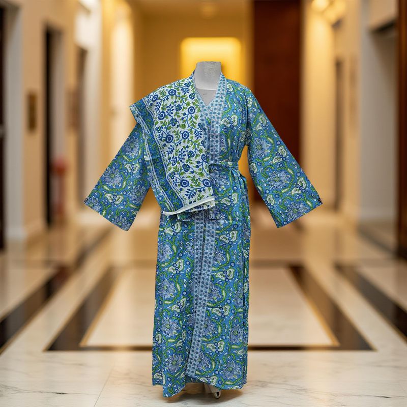 Free size Cotton Jalabiya Dress Abaya Set With Sheila