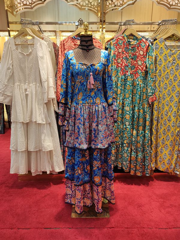 L/XL  Rahima Silk Dress 57" Long Jalabiya