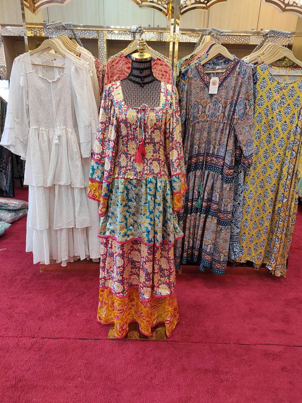 L/XL  Rahima Silk Dress 57" Long Jalabiya