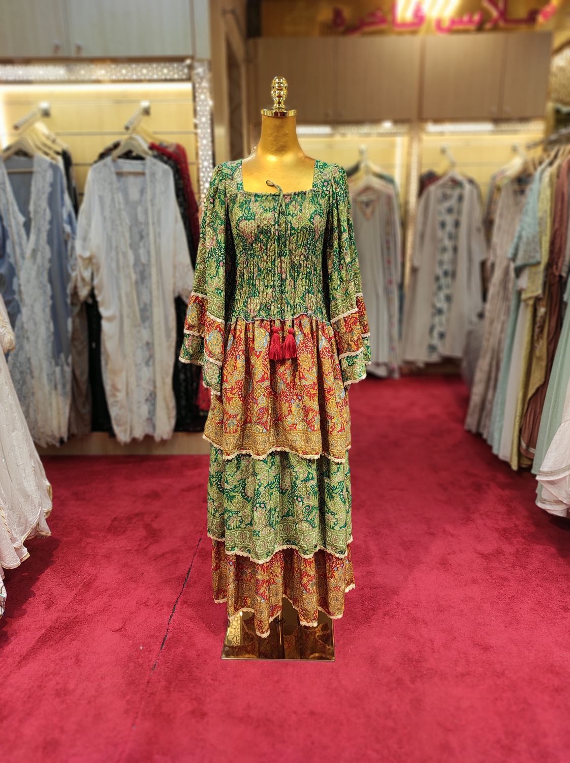 S/M  Rahima Silk Dress 57" Long Jalabiya