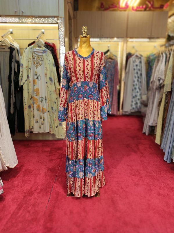 2XL/3XL Amarya Cotton Dress 57" Long Jalabiya