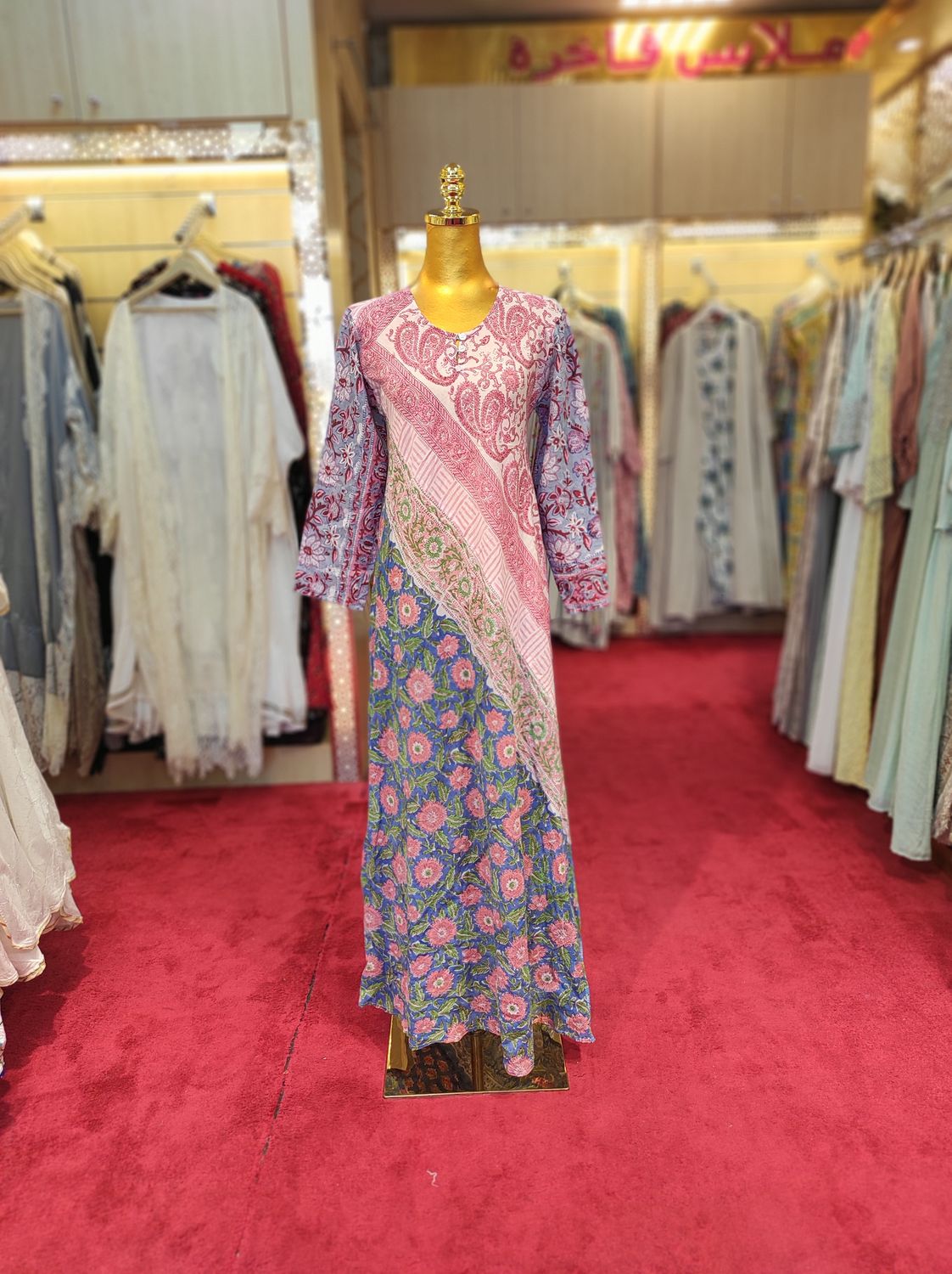 XS/S Special Printed Cotton Dress 54" Long Jalabiya