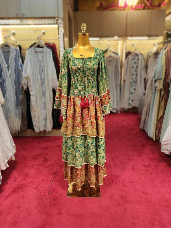 L/XL  Rahima Silk Dress 57" Long Jalabiya