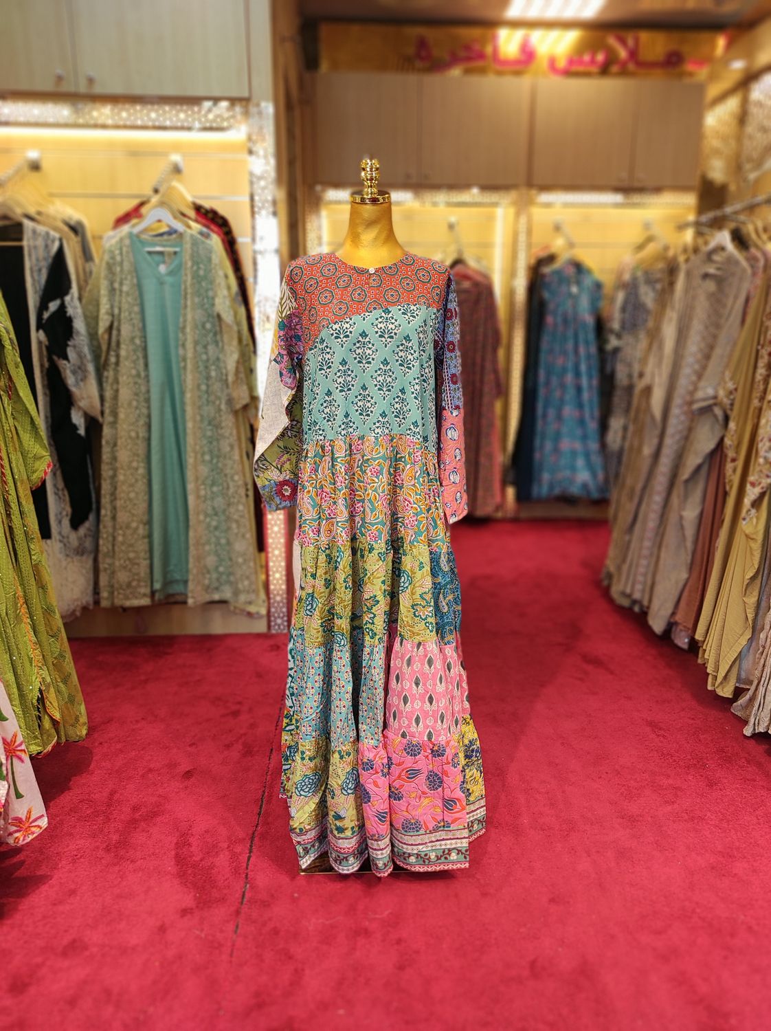 S/M Special Printed Cotton Dress 58" Long Jalabiya