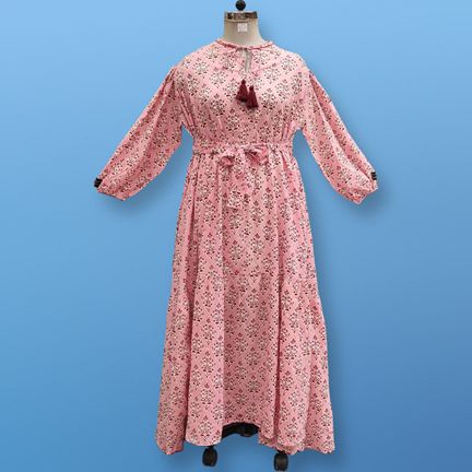 Free Size Lana Printed Cotton Dress 57" Long Jalabiya