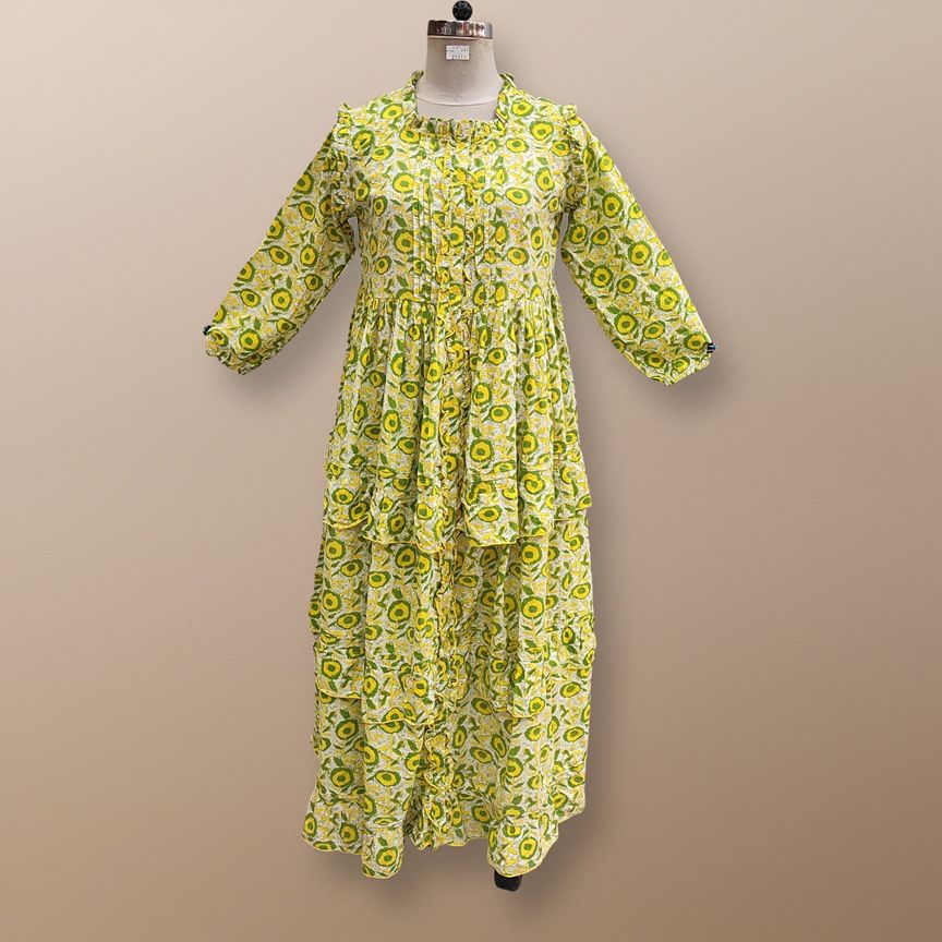 L/XL Amira Cotton Dress 57" Long Jalabiya