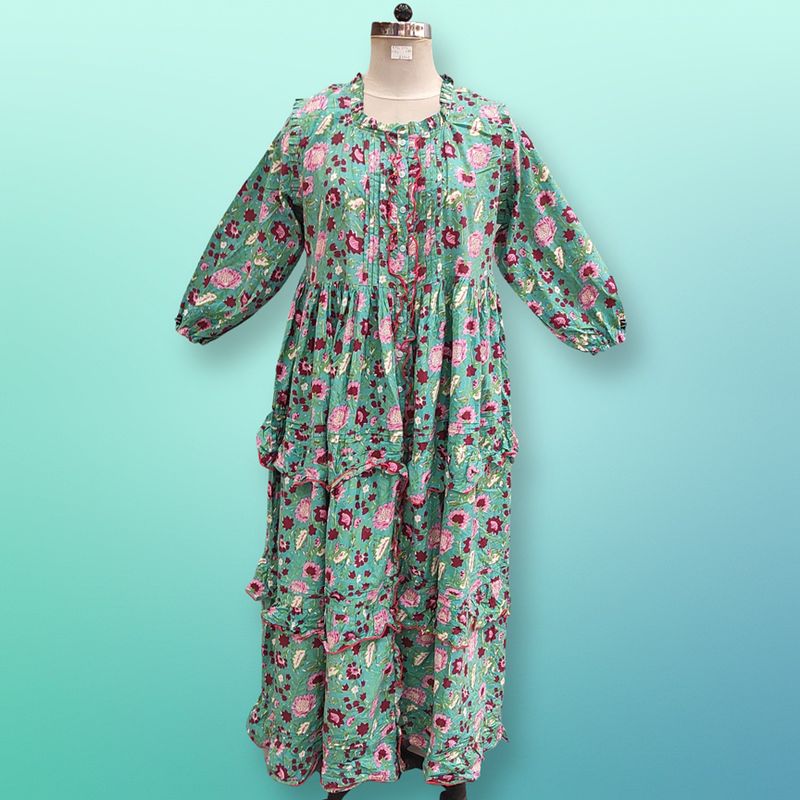 2XL/3XL Amira Cotton Dress 55" Long Jalabiya