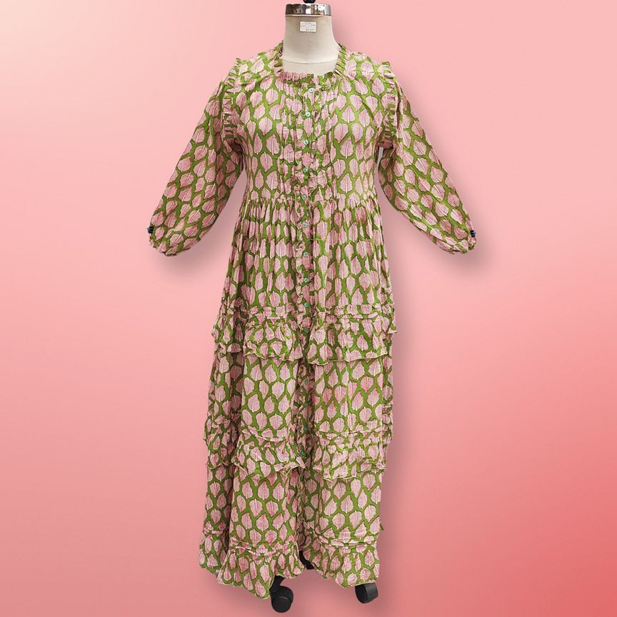 L/XL Amira Cotton Dress 55" Long Jalabiya