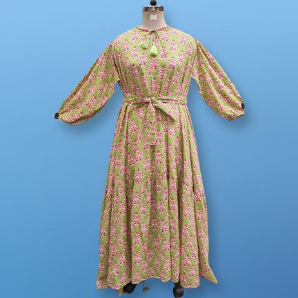 Free Size Lana Printed Cotton Dress 57" Long Jalabiya