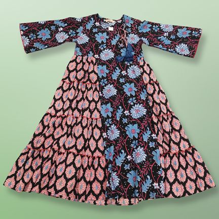 2-3 Year Cindrella Printed Cotton Girls Dress 30" Long Jalabiya
