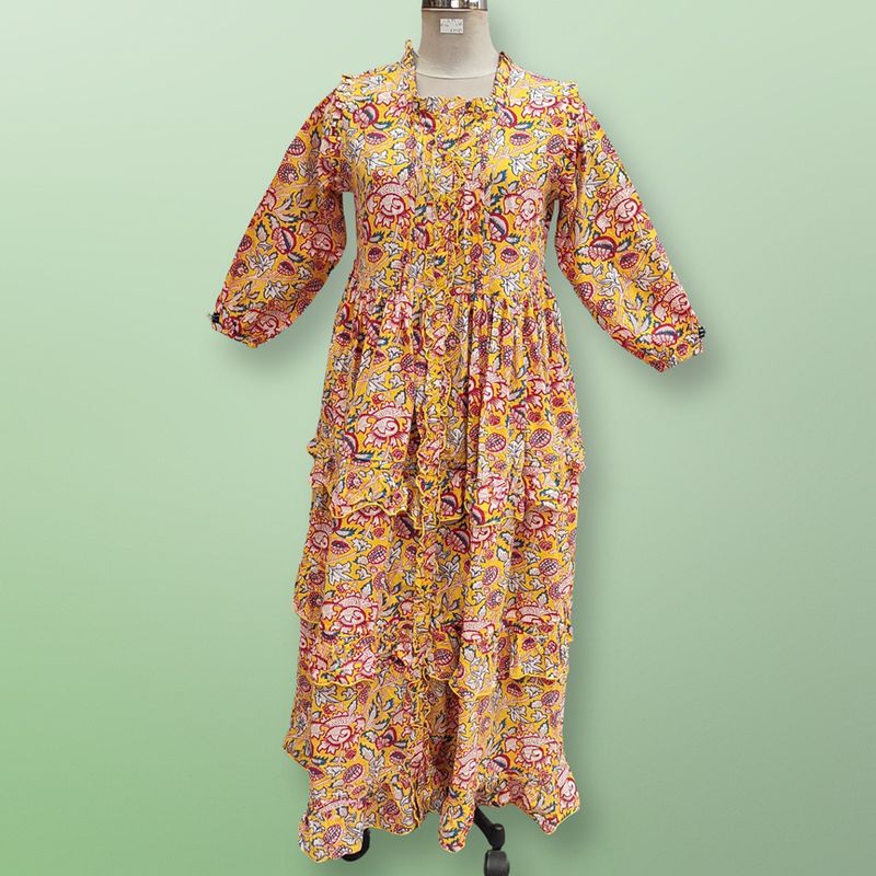 L/XL Amira Cotton Dress 55" Long Jalabiya