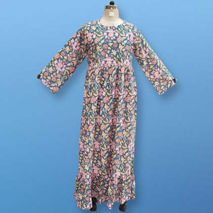 S/M Special Printed Cotton Dress 57" Long Jalabiya