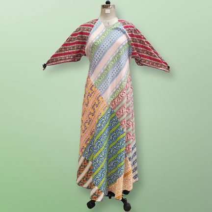 S/M Sakina Multi Printed Cotton Dress 57" Long Jalabiya