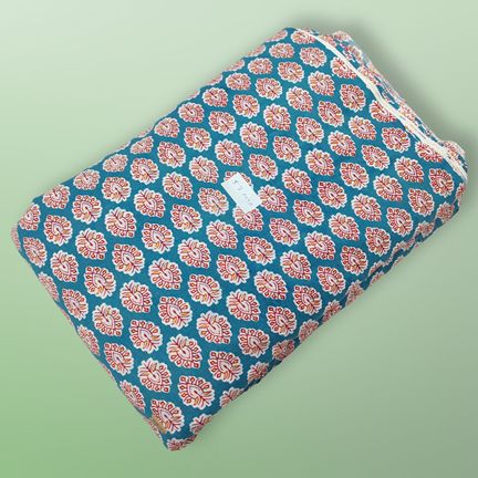 4 Meter Cotton Hand Printed Fabric