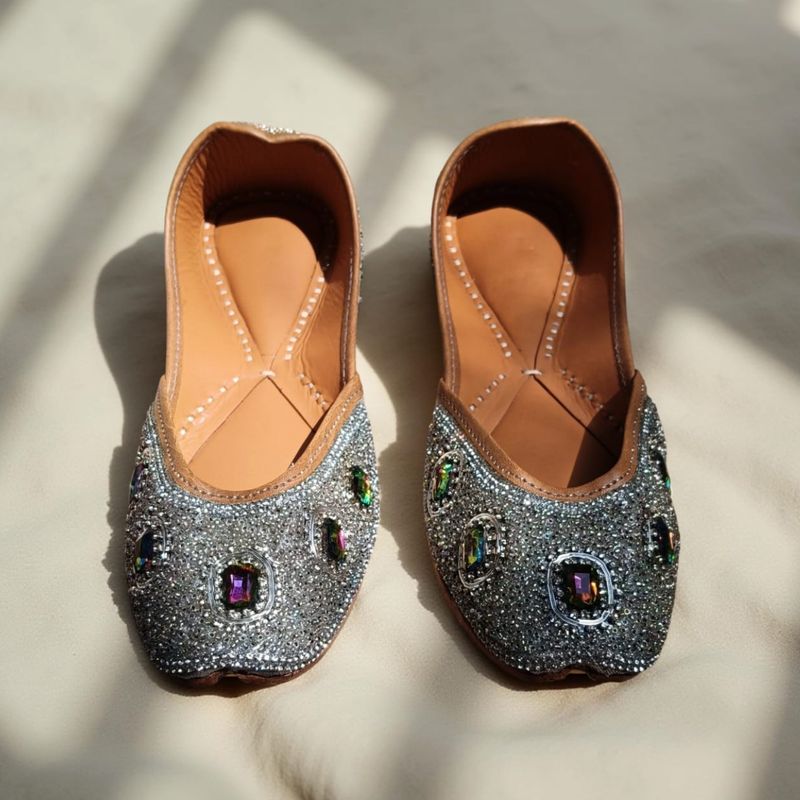Amira Flats Handcrafted Indian Sandals Size - 36