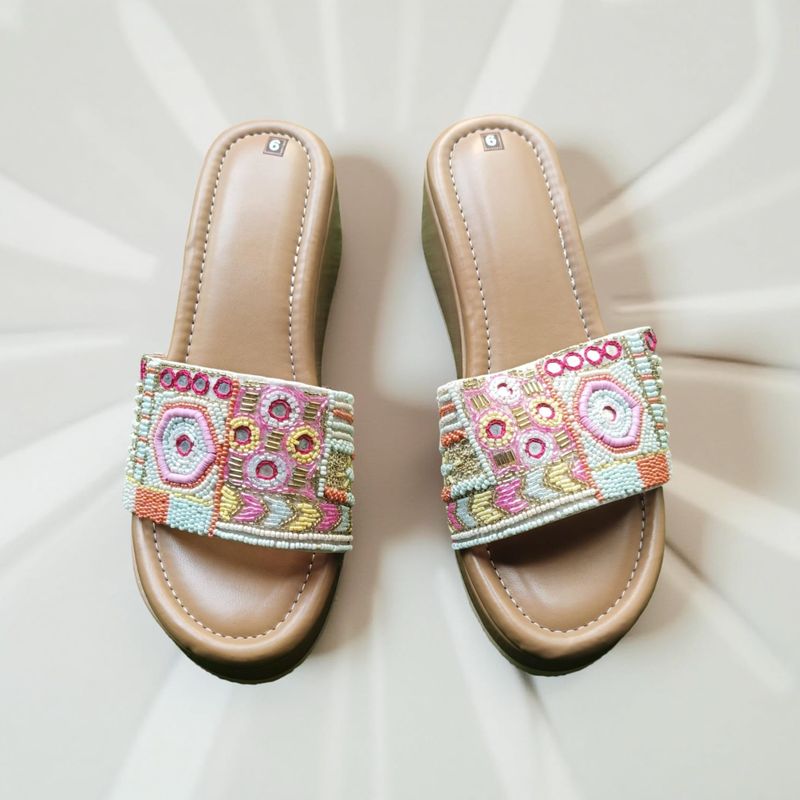 ​Saba – Handcrafted Indian Style Embellished Heels Size - 36