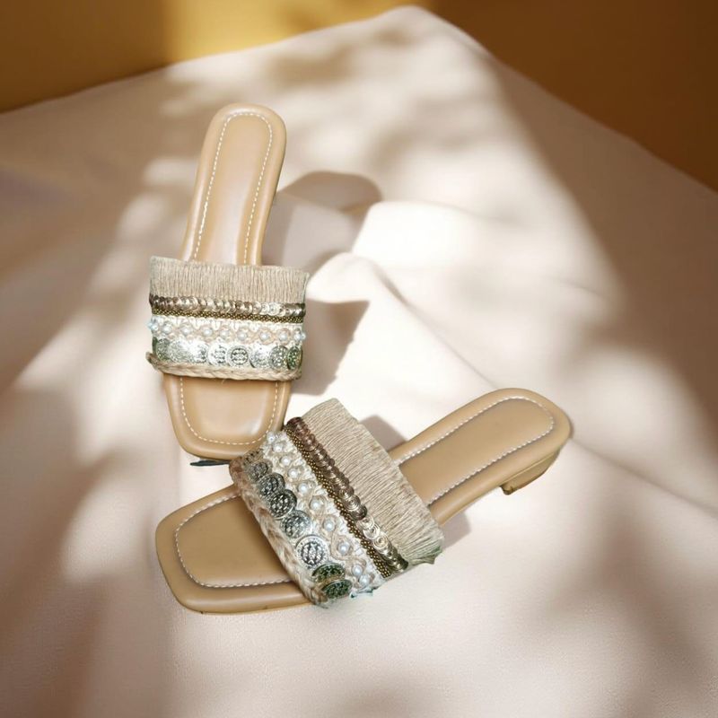 ​Rimal – Handcrafted Indian Style Embellished Flats Size -37