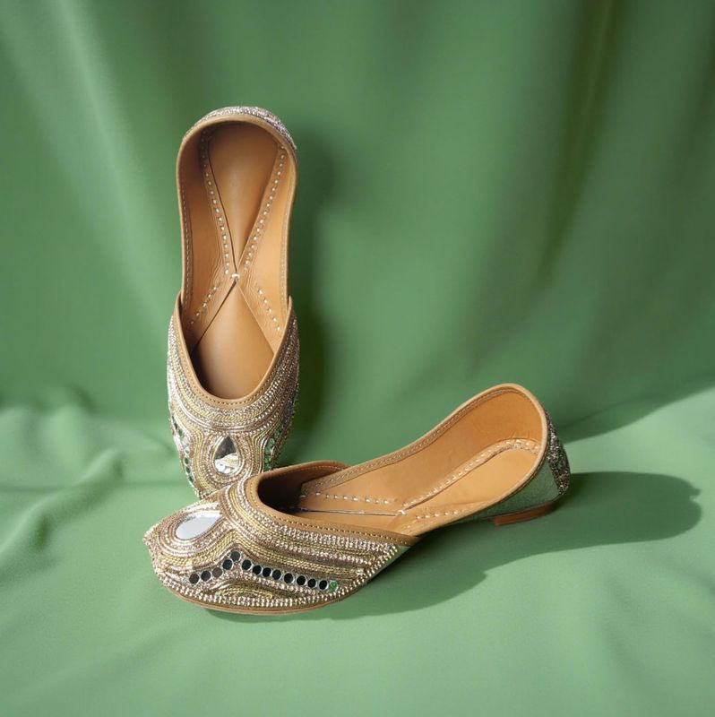 Hand Embroidered Indian Style Flats Size -40