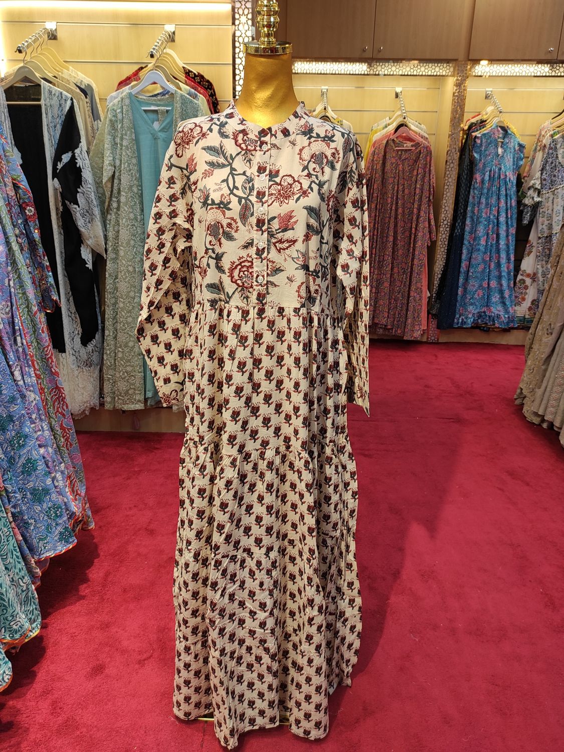 XS/S Safia Cotton Dress 57" Long Jalabiya