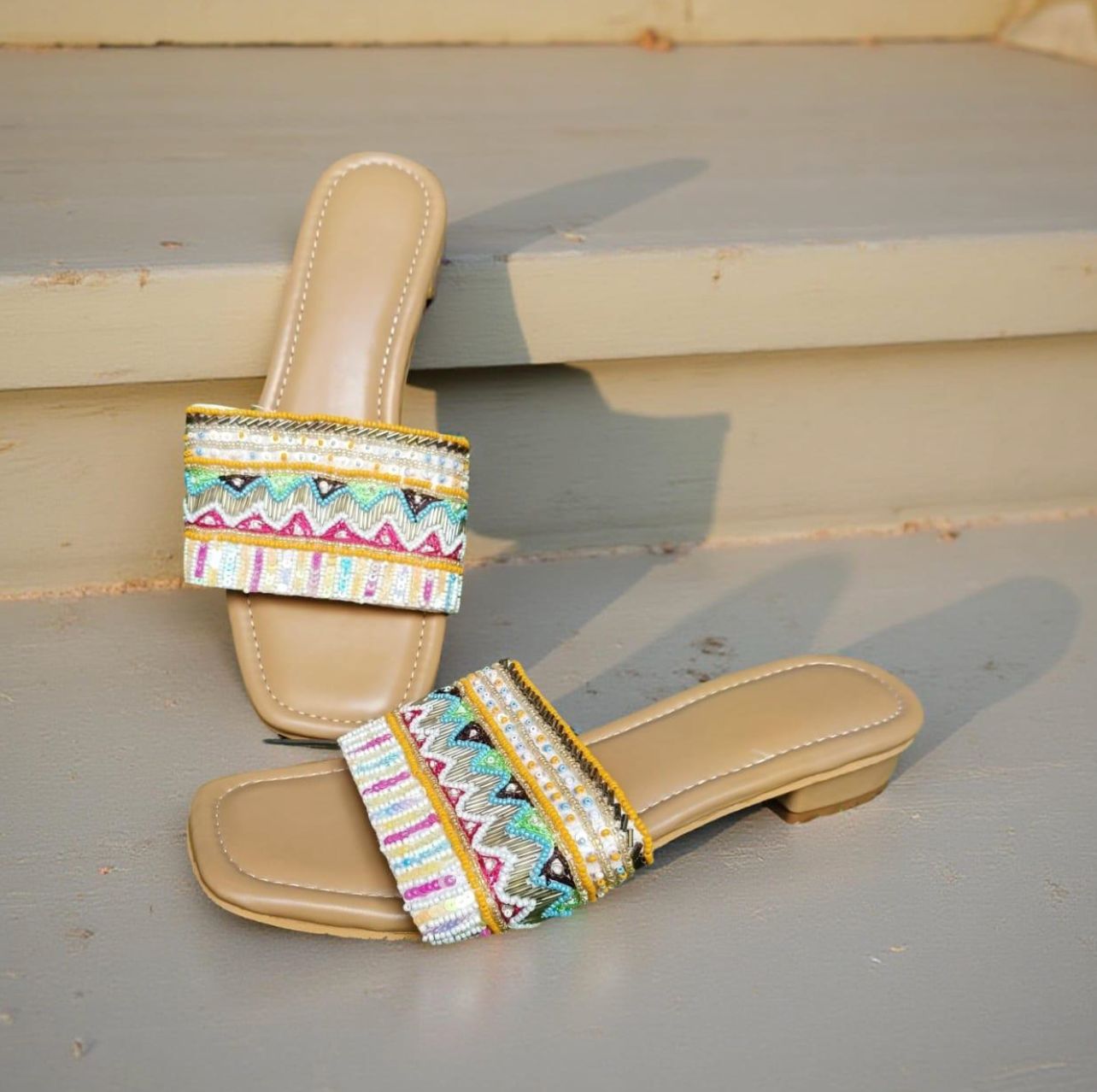 ​Ranaa – Handcrafted Indian Style Embellished Flats Size - 37