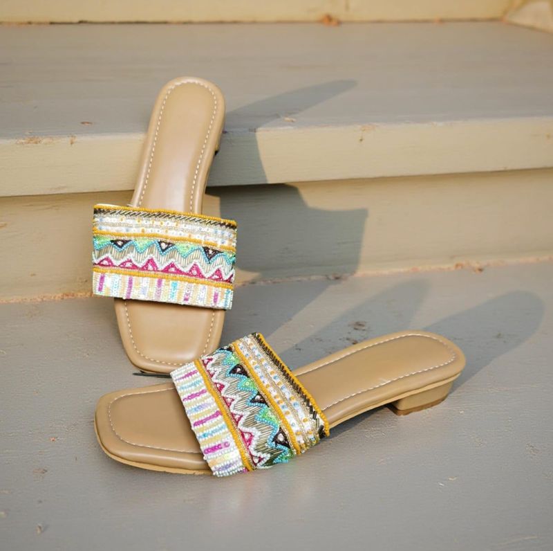 ​Ranaa – Handcrafted Indian Style Embellished Flats Size - 37