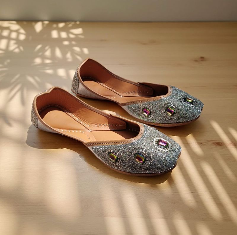 Amira Flats Handcrafted Indian Sandals - Size 38