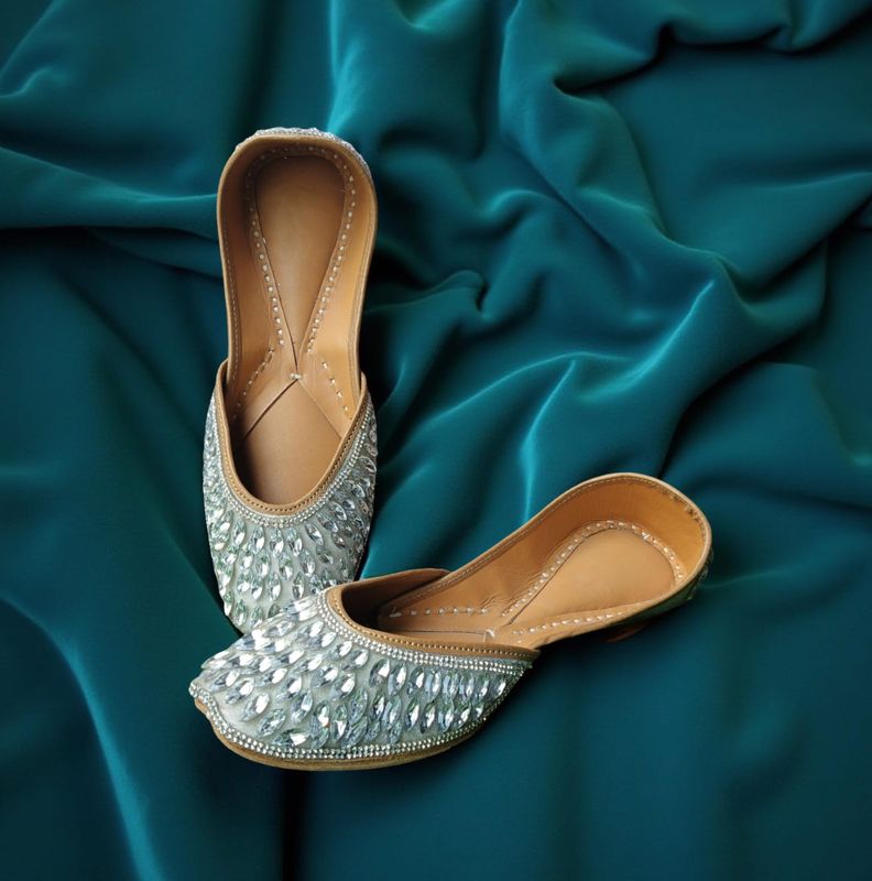 Hand Embroidered Indian Style Flats Size -40