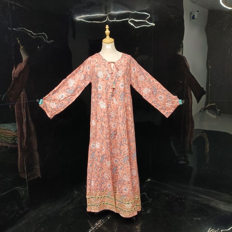 XS-S Hanifa Cotton Dress 54" Long Jalabiya