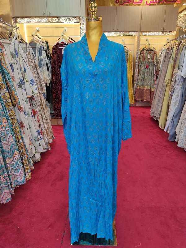  2-3 L-XL Teena  Colour Dress 57" Long Jalabiya