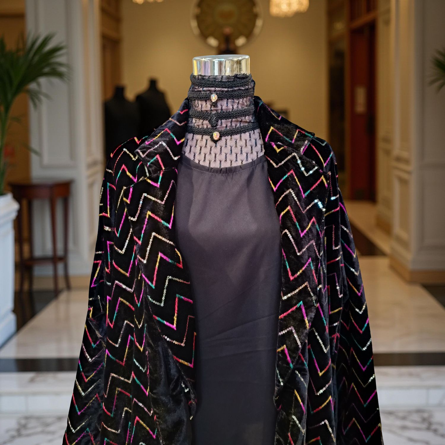 L/XL Velvet Abaya &amp; Cotton Inner Set length 57” Long