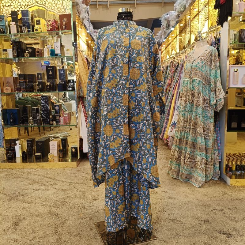 L-XL 2 Piece Rasha Pure Cotton Dress Jalabiya