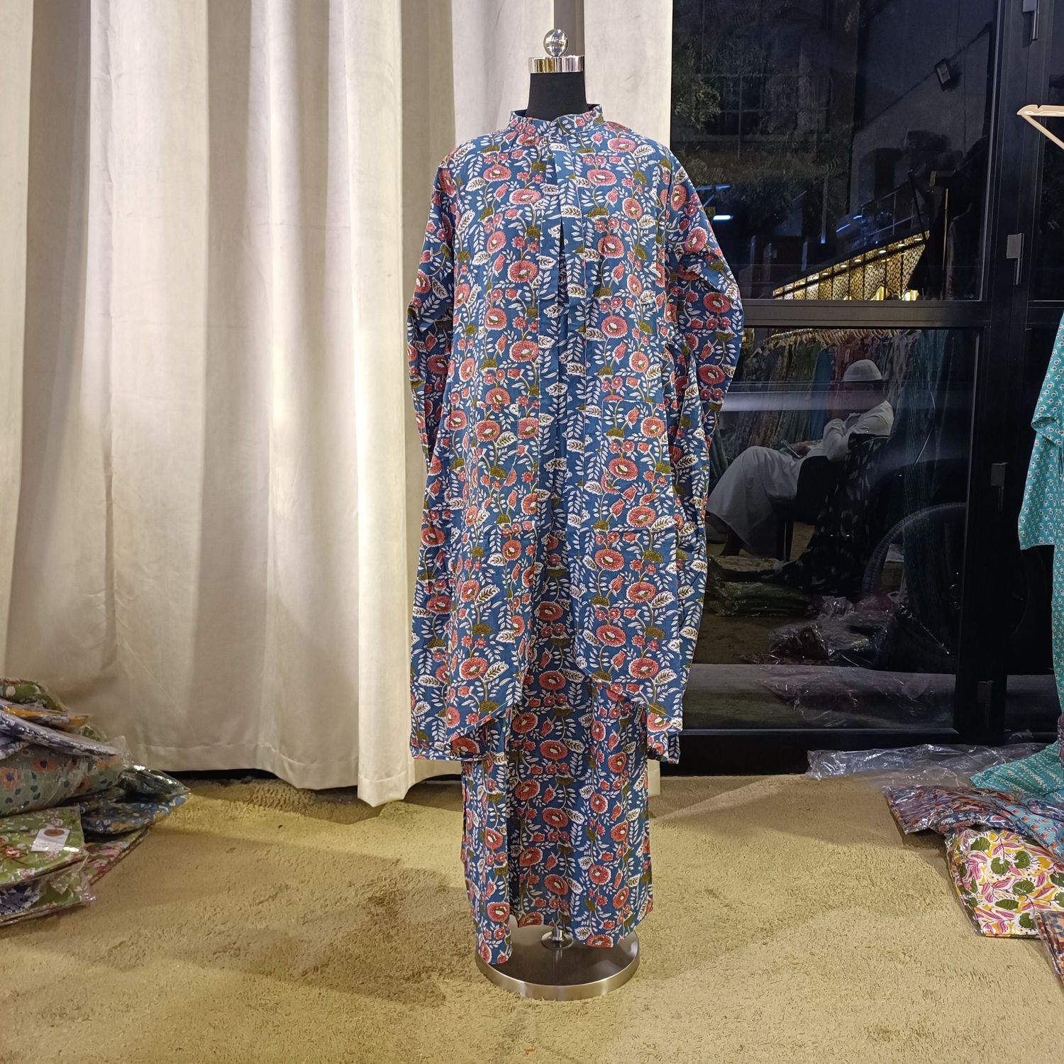 S-M 2 Piece Rasha Pure Cotton Dress Jalabiya