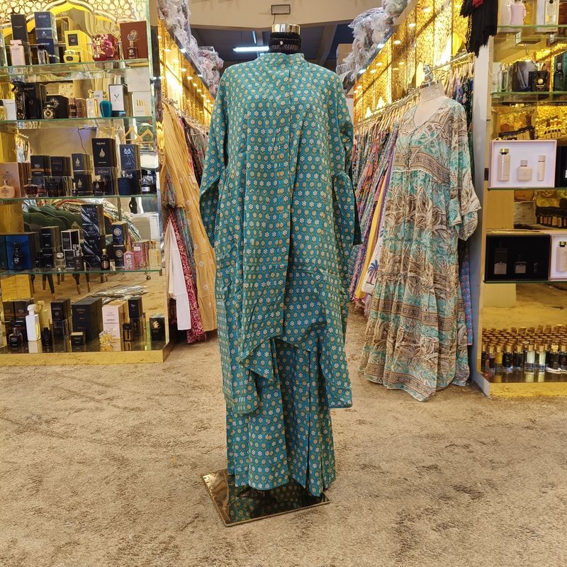 L-XL 2 Piece Rasha Pure Cotton Dress Jalabiya