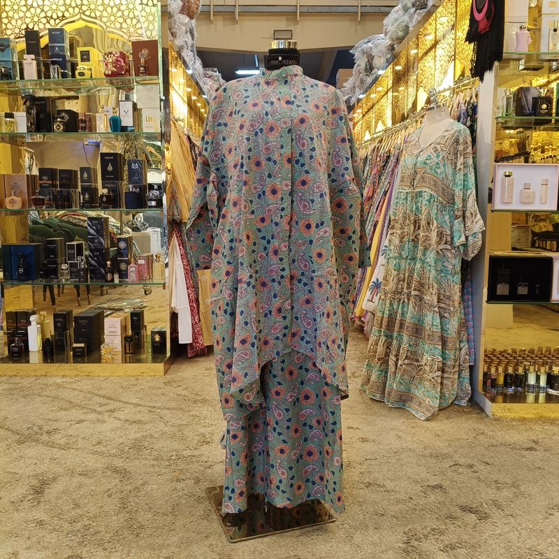 L-XL 2 Piece Rasha Pure Cotton Dress Jalabiya