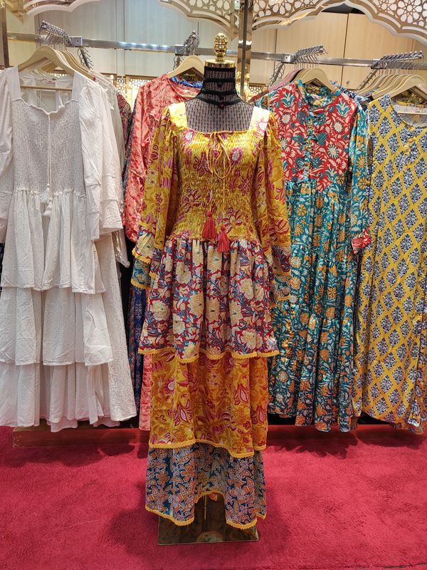 S/M  Rahima Silk Dress 57" Long Jalabiya