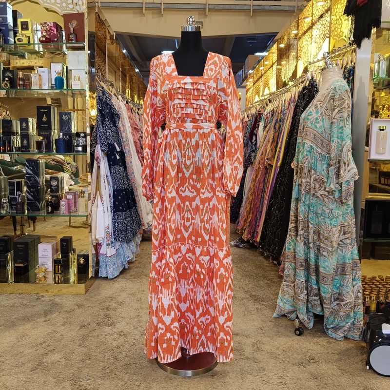 2XL-3XL Misba Printed Dress 57" Long Jalabiya