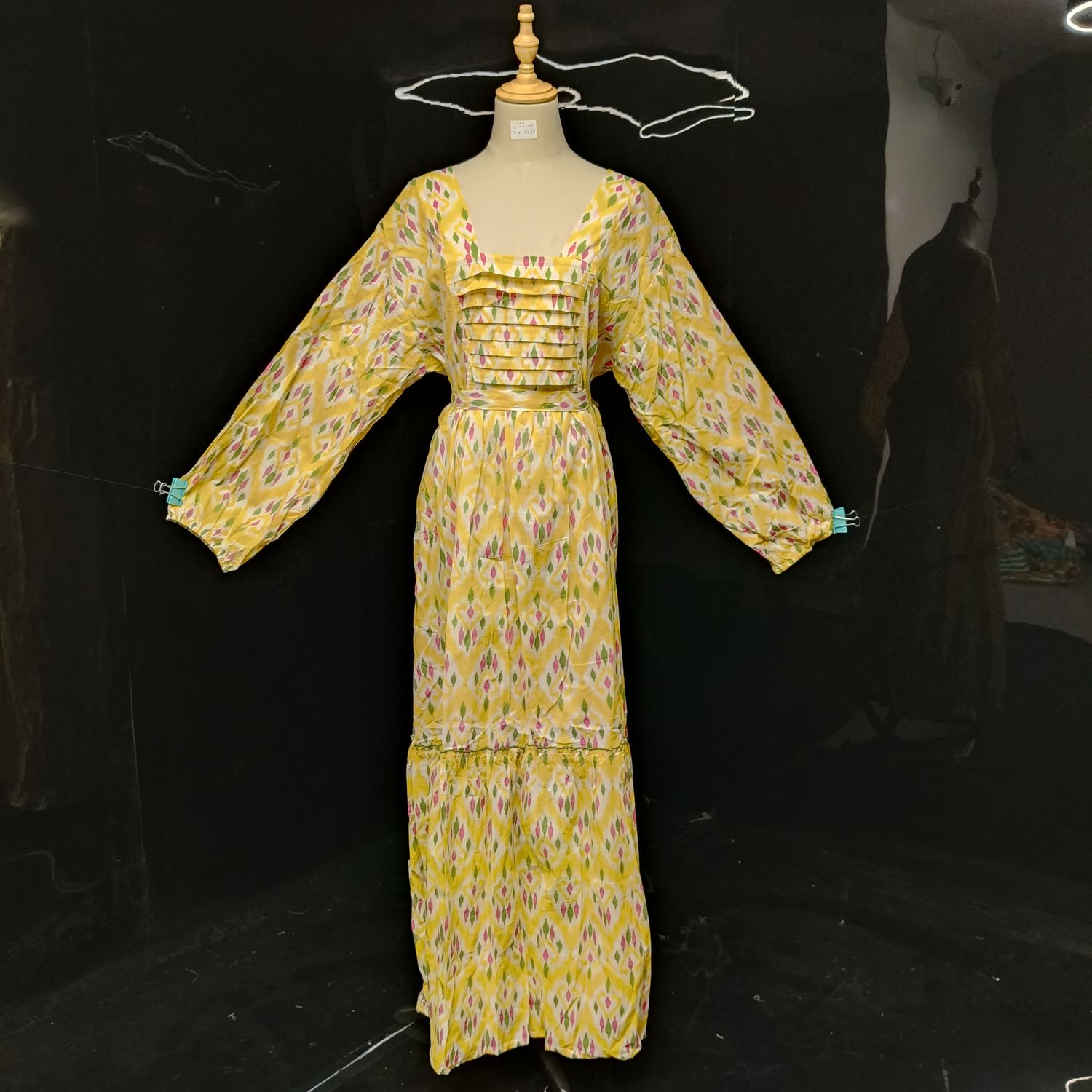 L/XL Misba Printed Dress 57" Long Jalabiya