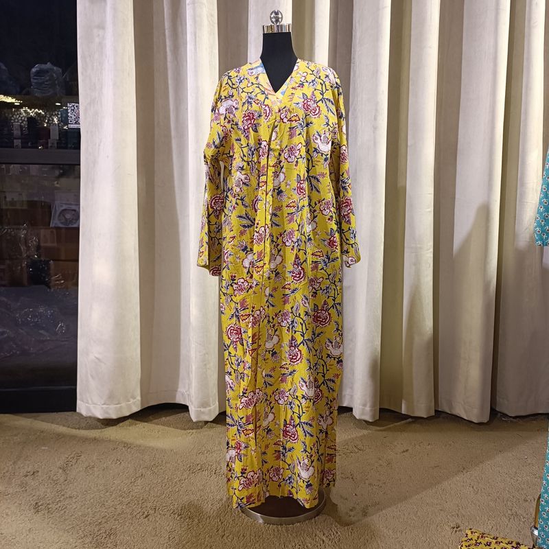 XS-S Abaya With Sheila Inner Set Cotton length 54” Long