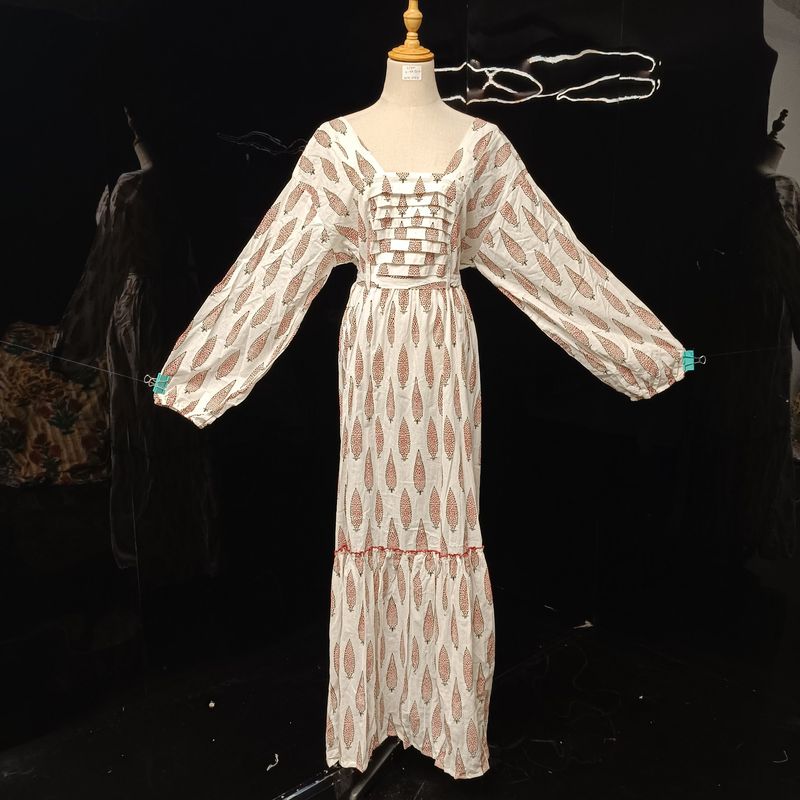 L-XL Misba Printed Dress 57" Long Jalabiya