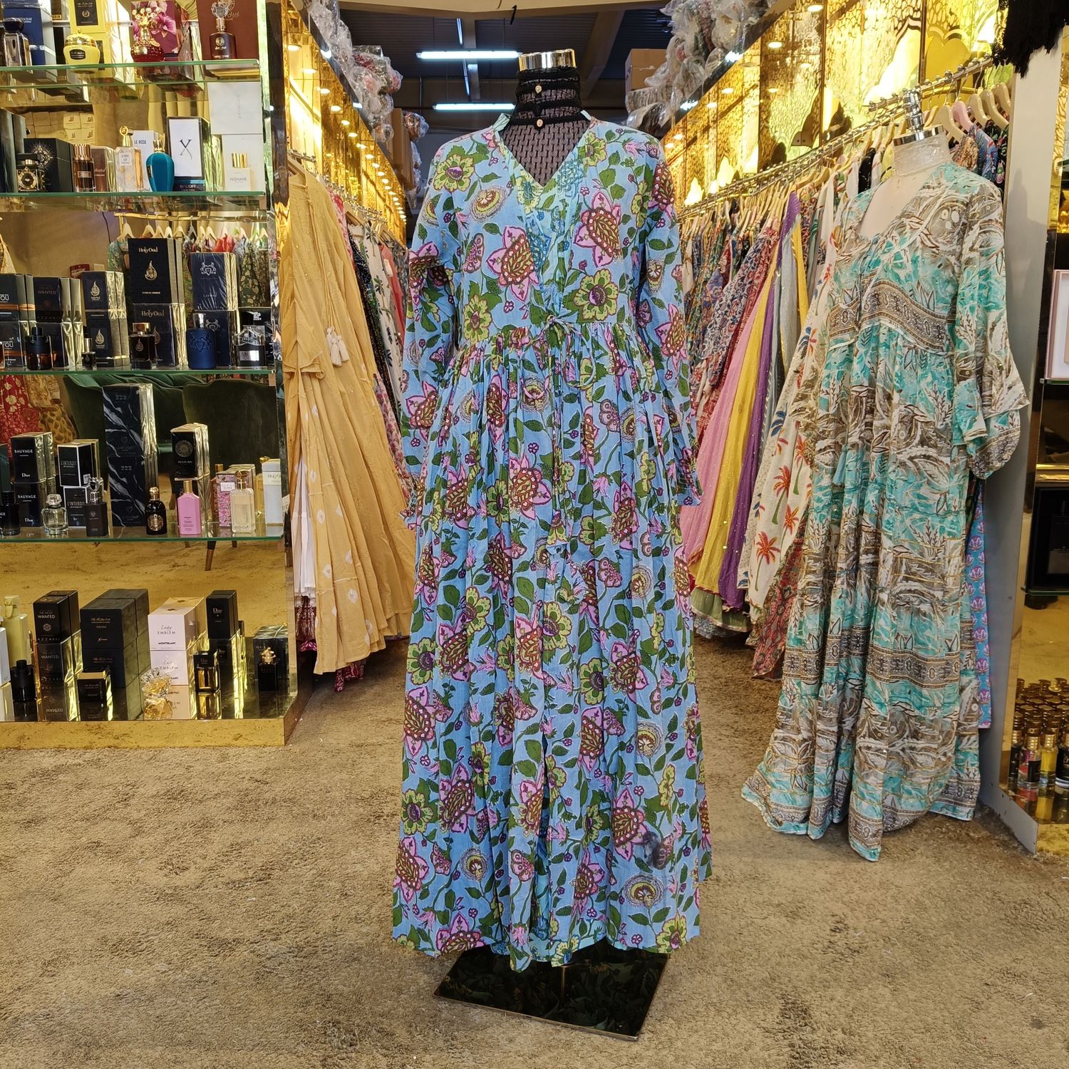 L-XL Fahima Printed Cotton Dress