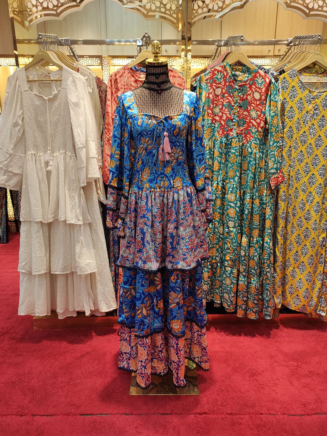 S/M  Rahima Silk Dress 57" Long Jalabiya