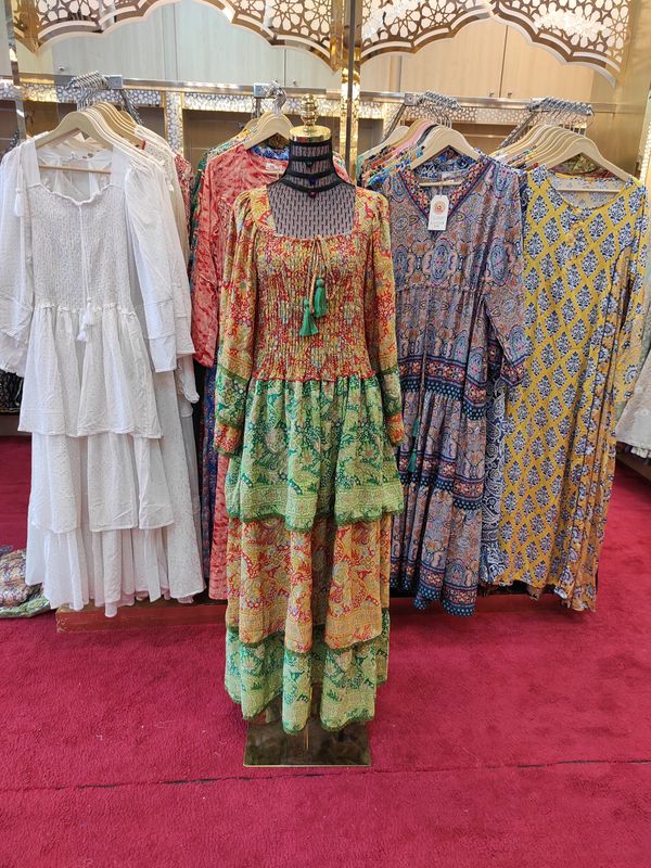 L/XL  Rahima Silk Dress 57" Long Jalabiya