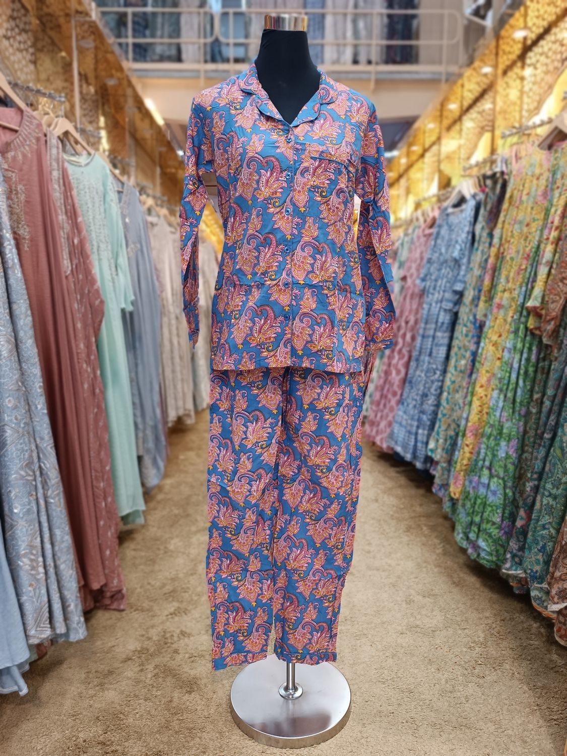 XS/S Cotton Full Sleeves Pajamas Set