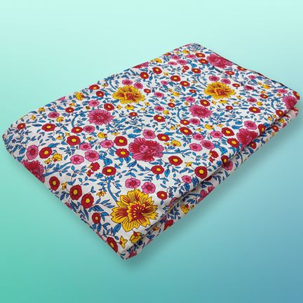 4 Meter Cotton Hand Printed Fabric