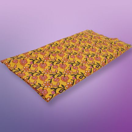 4 Meter Cotton Hand Printed Fabric
